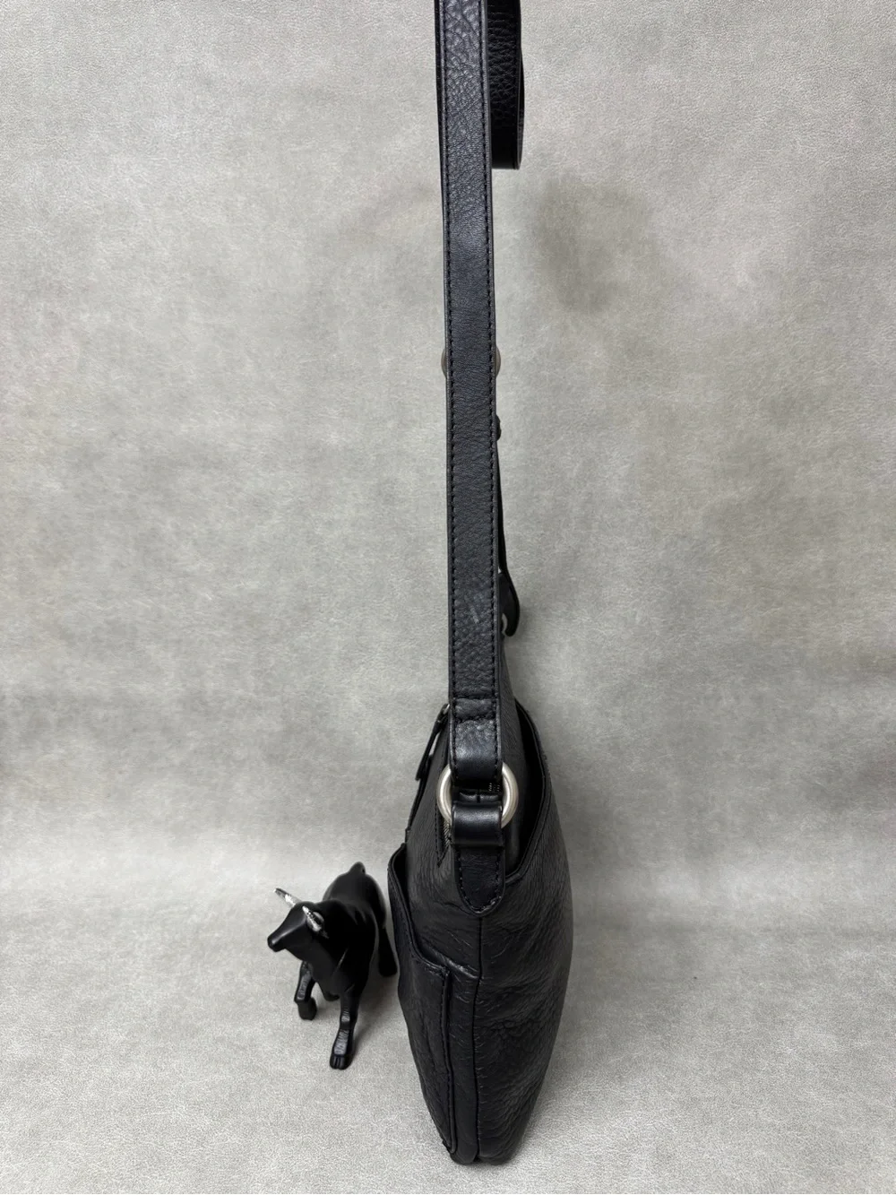 Cole Haan Black Pebbled Leather Crossbody Bag